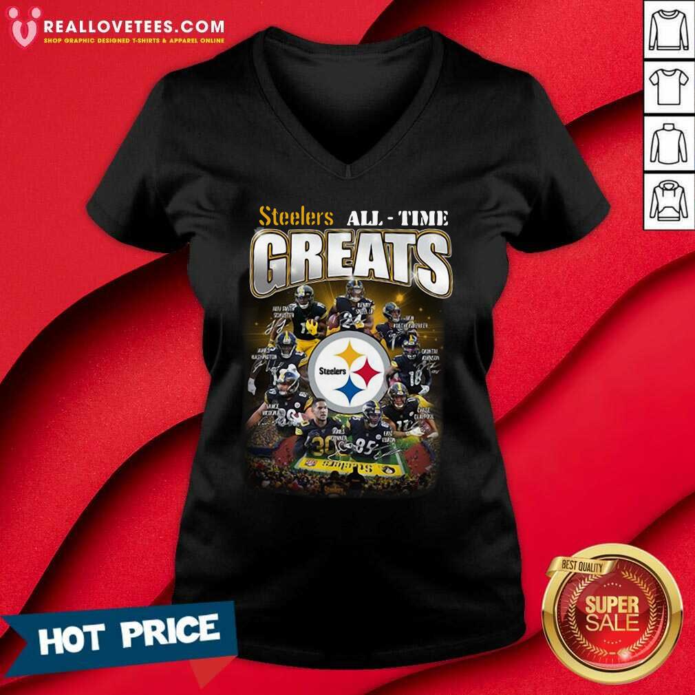 Perfect Pittsburgh Steelers All-time Greats Signatures Shirt