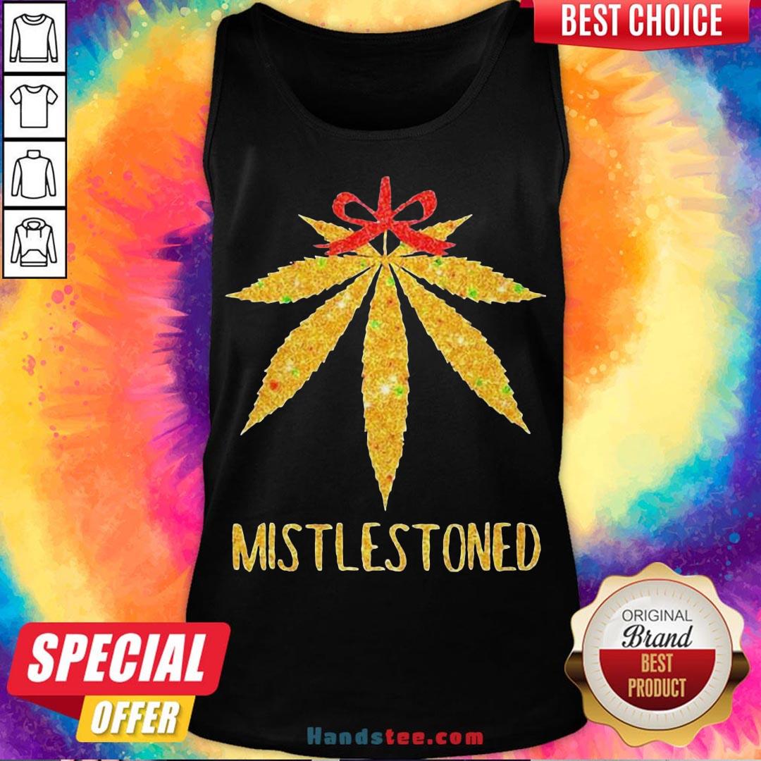 Perfect Weed Leaf Christmas Tree Mistlestoned Shirt