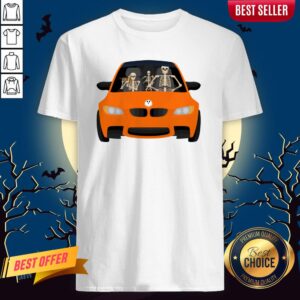 Skeleton Family Drive In The Car Halloween Day Shirt