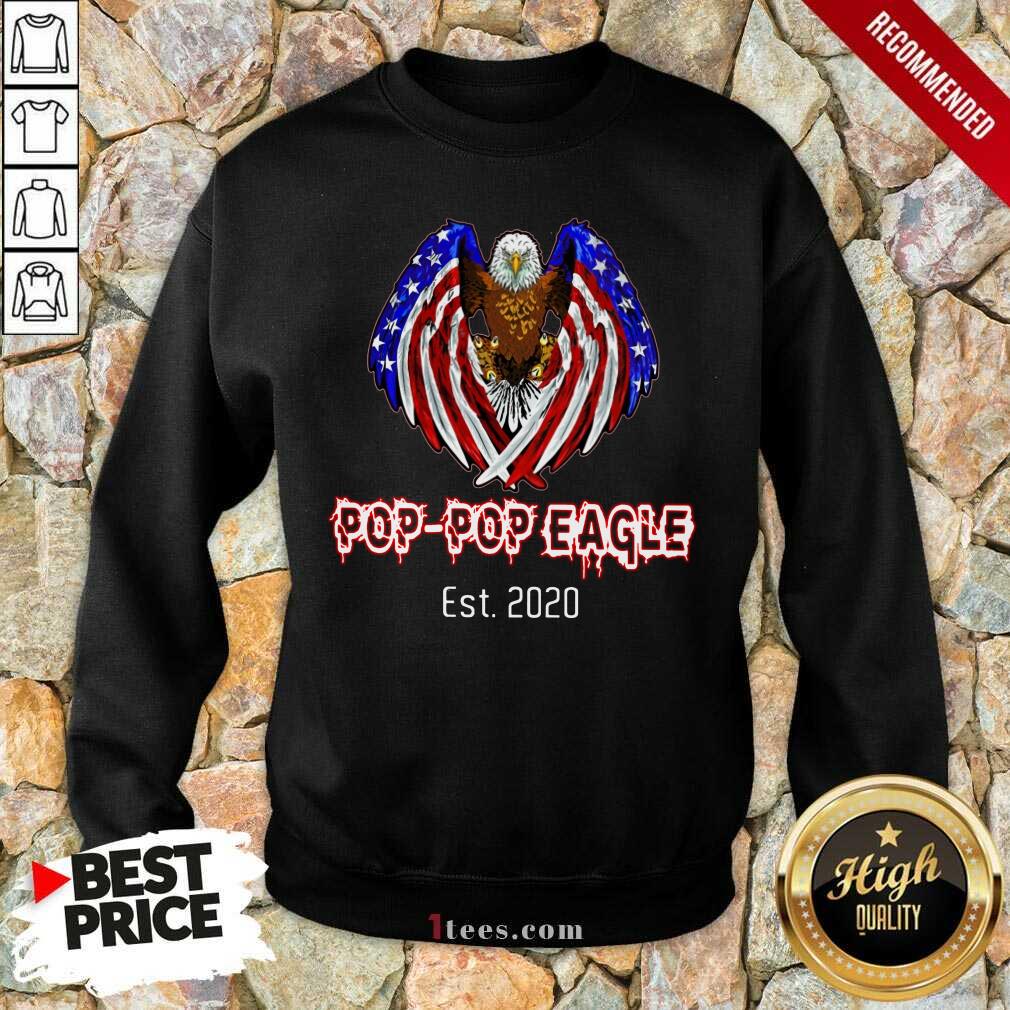 Pop-Pop Eagle American Flag Est 2020 Shirt