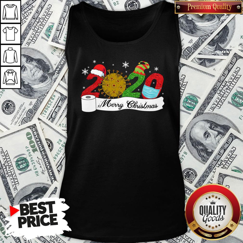 Premium 2020 Face Mask Coronavirus Toilet Paper Merry Christmas Shirt