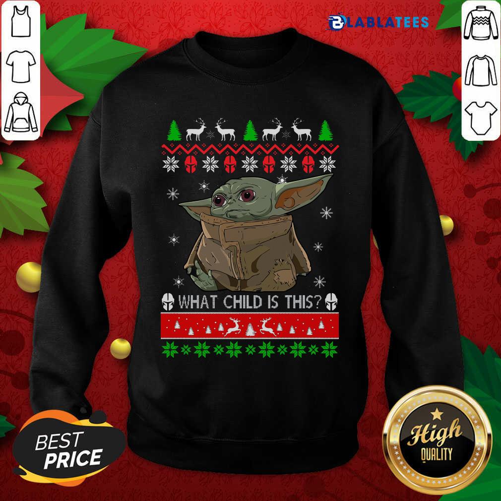 Premium 2020 What Child Is This Baby Yoda Ugly Christmas Shirt