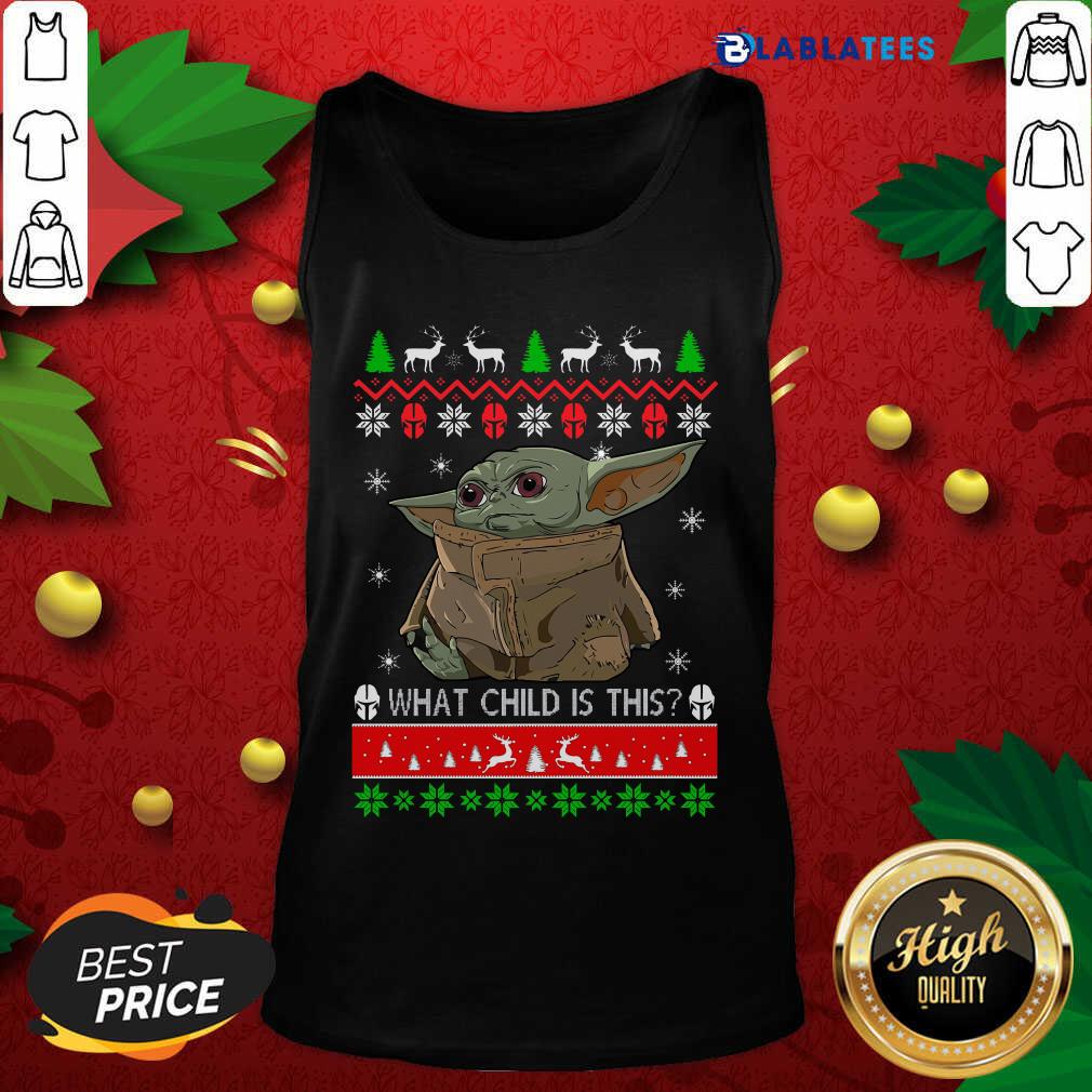 Premium 2020 What Child Is This Baby Yoda Ugly Christmas Shirt
