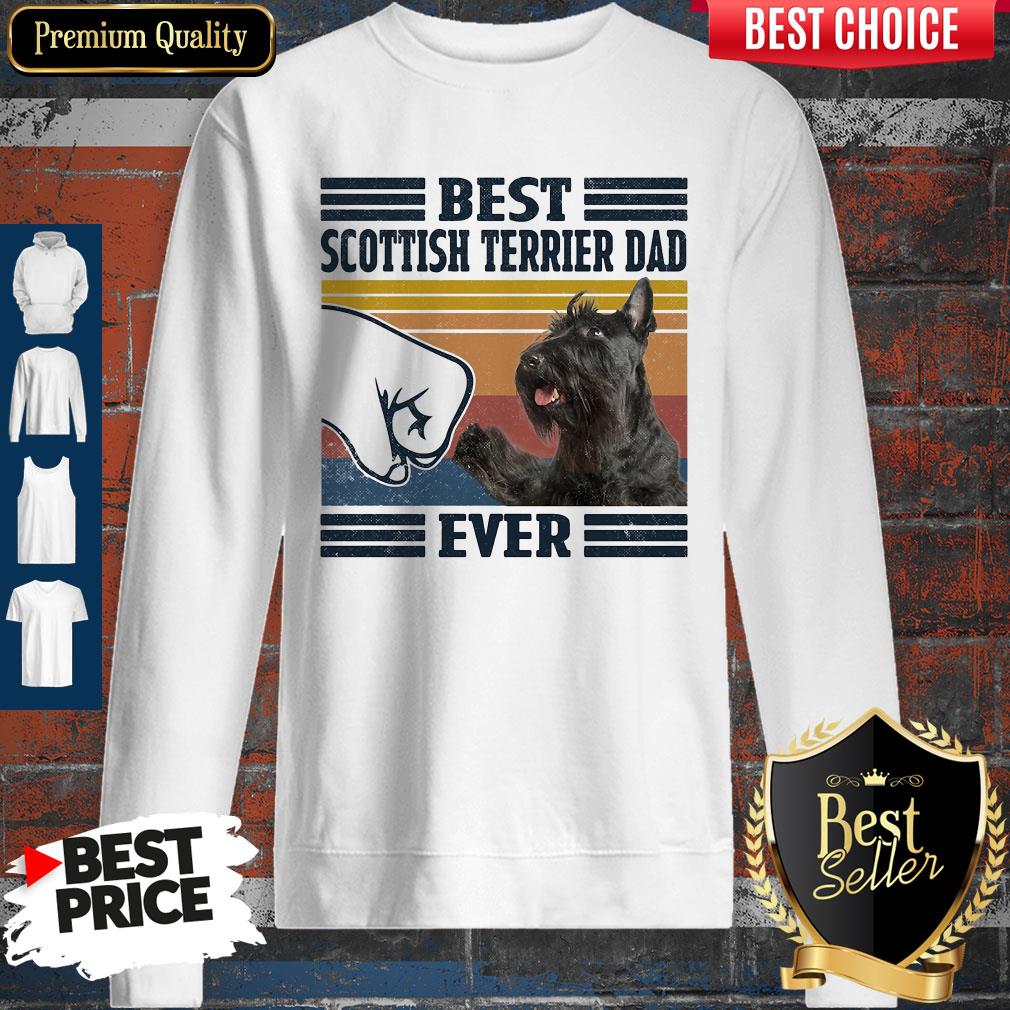 Premium Best Scottish Terrier Dad Ever Vintage Shirt