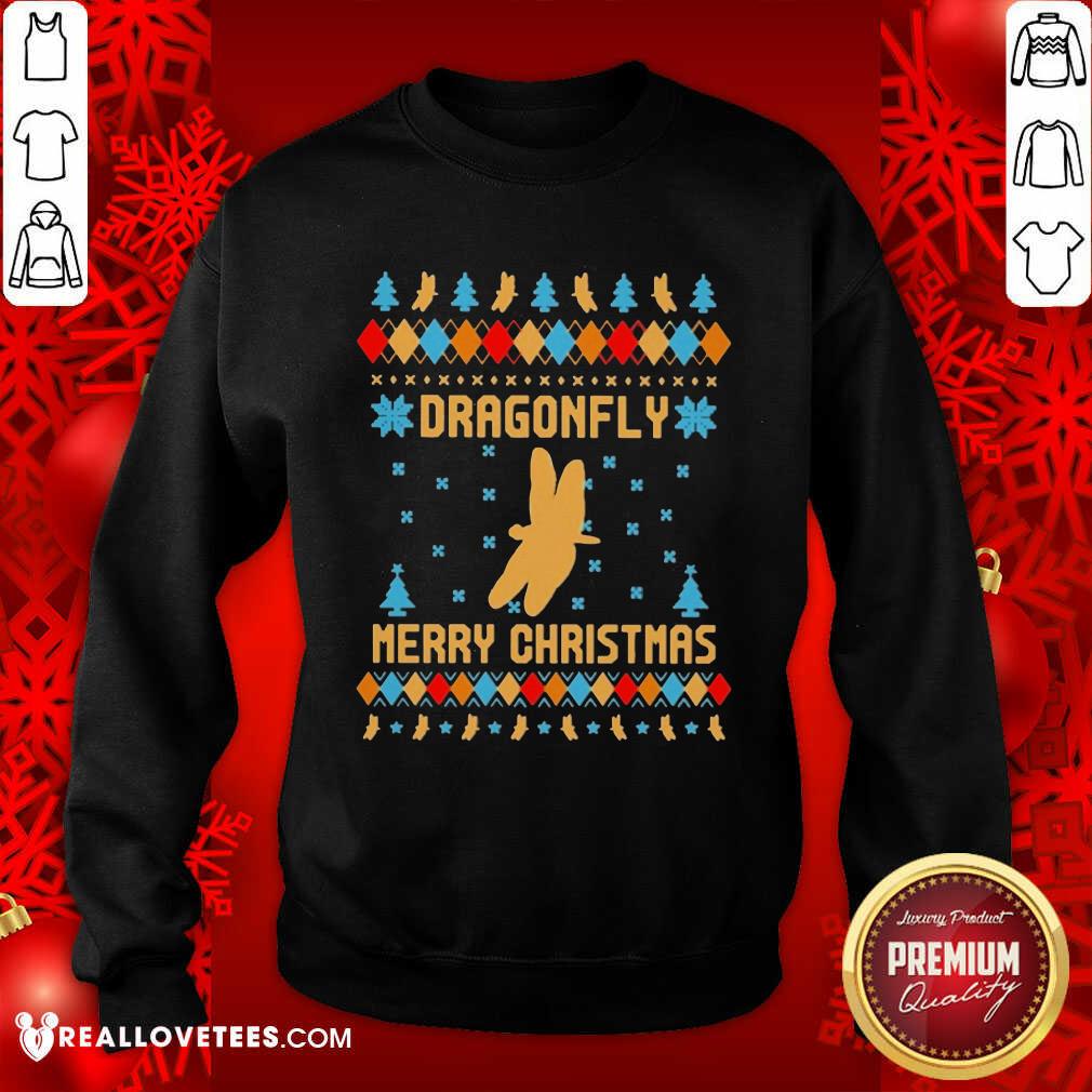 Premium Dragonfly Merry Ugly Christmas Shirt