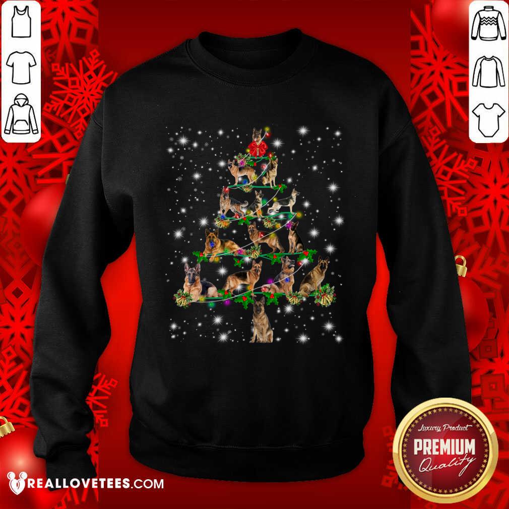 Premium German Shepherd Dog Christmas Tree Shirt