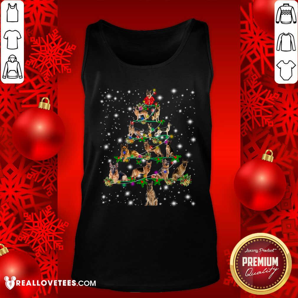 Premium German Shepherd Dog Christmas Tree Shirt