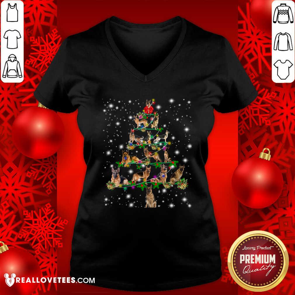 Premium German Shepherd Dog Christmas Tree Shirt