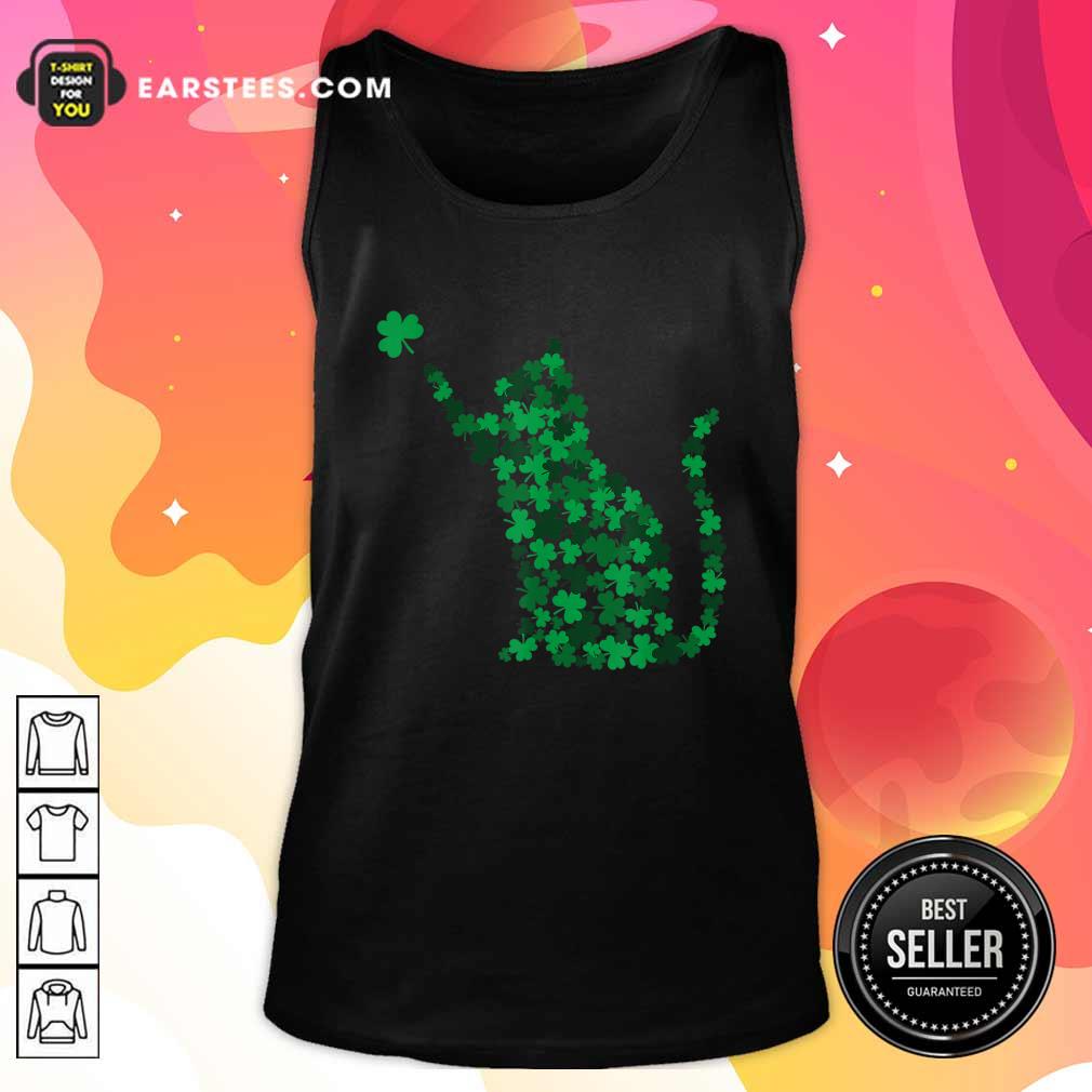 Premium Happy Saint Patricks Day Shamrock Cat Shirt
