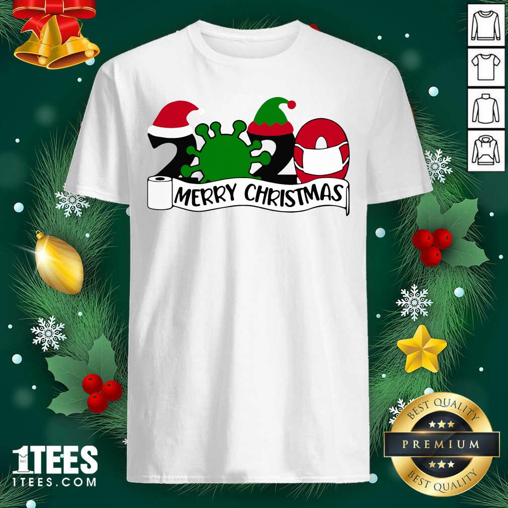 Premium Merry Christmas 2020 Santa Elf Coronavirus Shirt