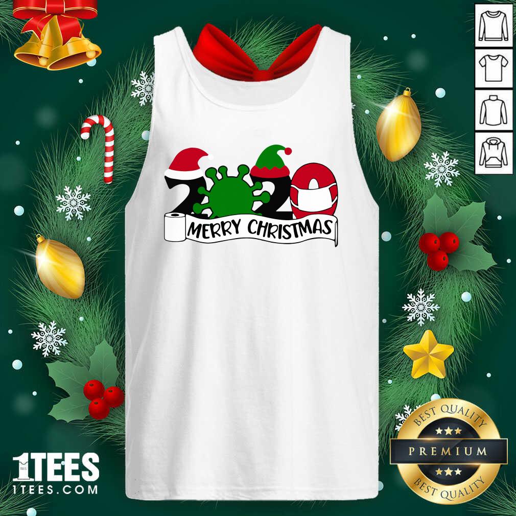 Premium Merry Christmas 2020 Santa Elf Coronavirus Shirt