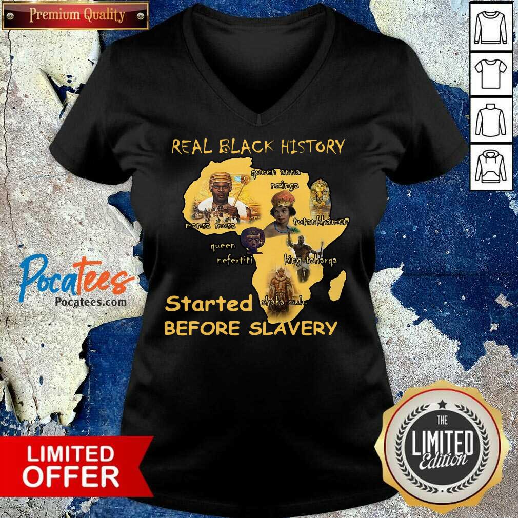 Premium Real Black History Started Before Slavery Shirt