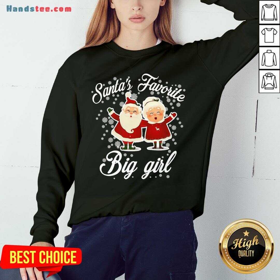 Premium Santa’s Favorite Big Girl Christmas Shirt