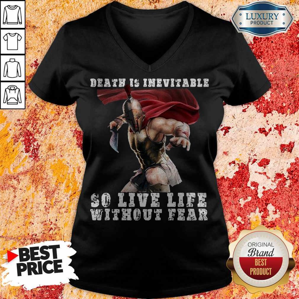 Premium Sparta Death Is Inevitable So Live Life Without Fear Shirt