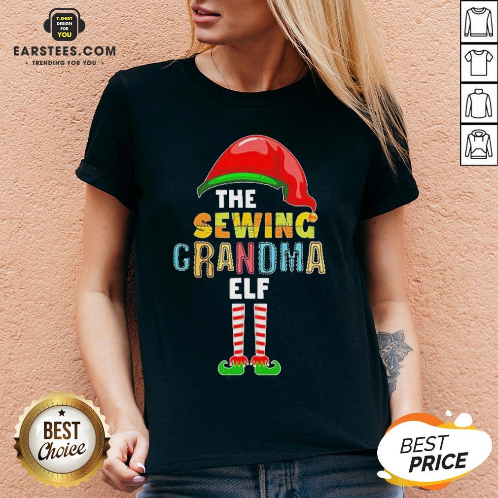 Premium The Sewing Grandma Elf Christmas Shirt