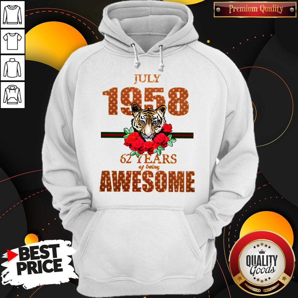 Premium Tiger July 1958 62 Years Of Being Awesome Shirt