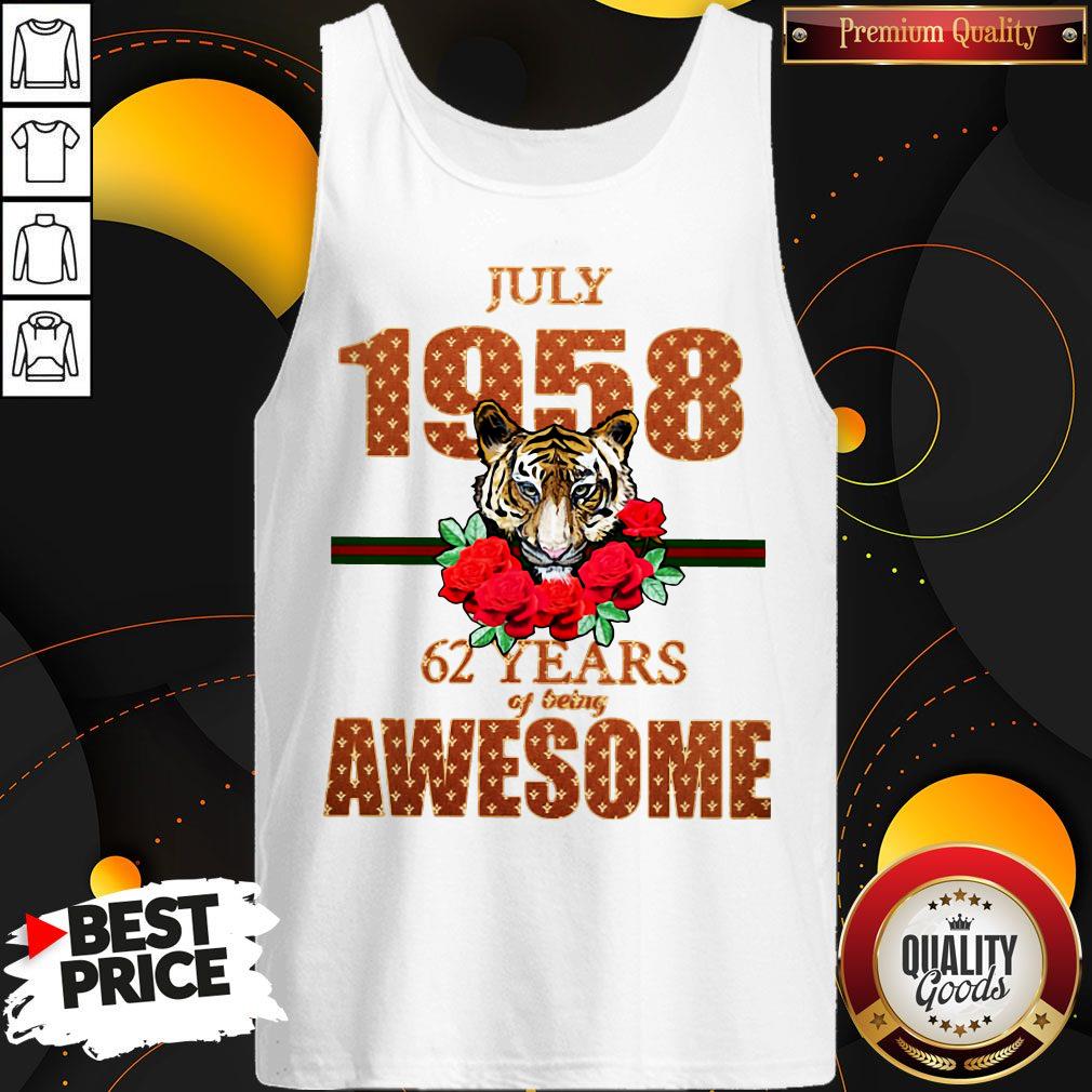 Premium Tiger July 1958 62 Years Of Being Awesome Shirt