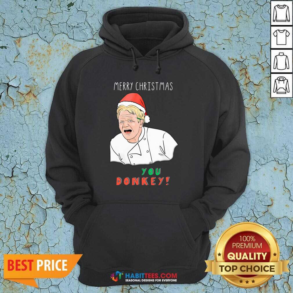 Premium You Donkey Merry Christmas Chef Shirt