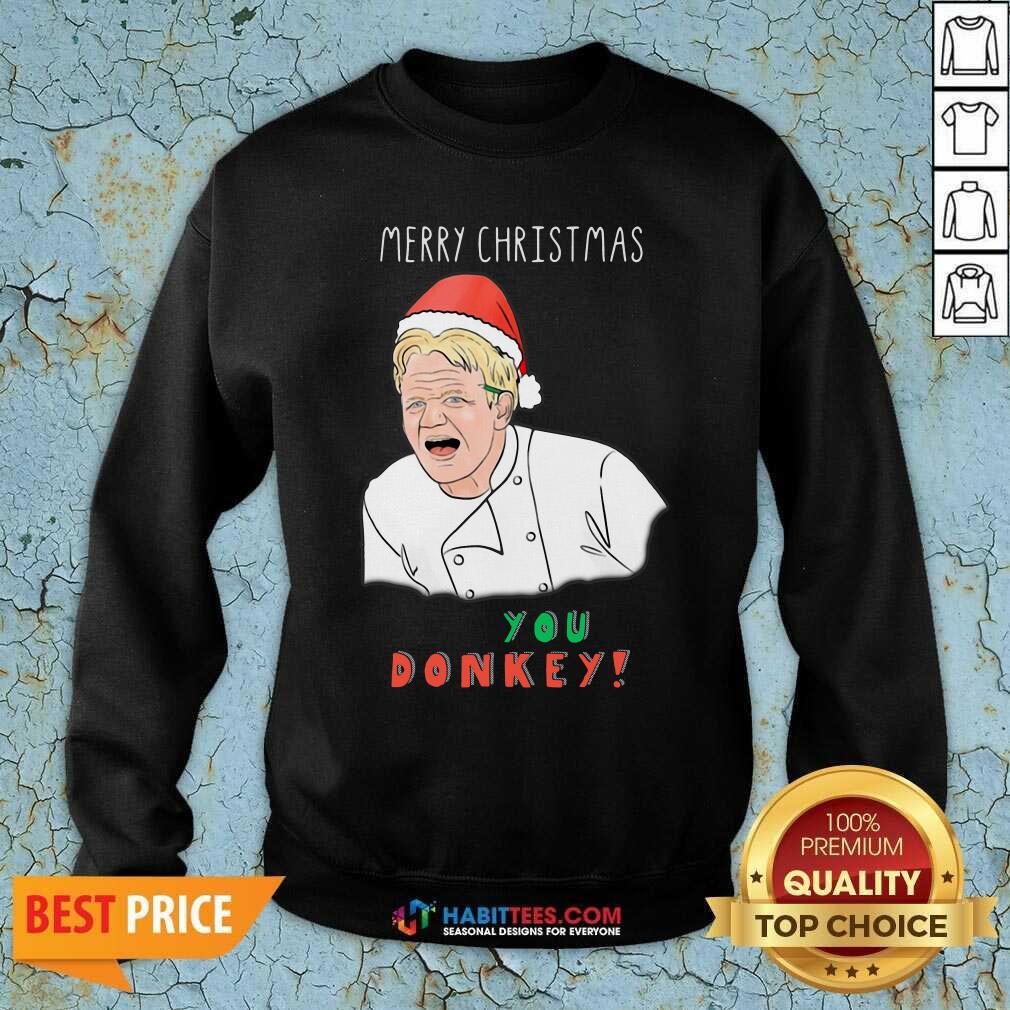 Premium You Donkey Merry Christmas Chef Shirt