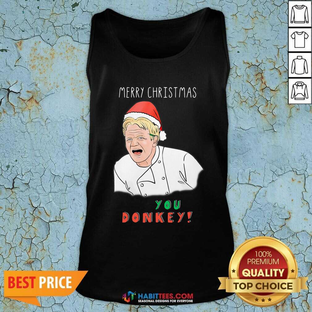 Premium You Donkey Merry Christmas Chef Shirt