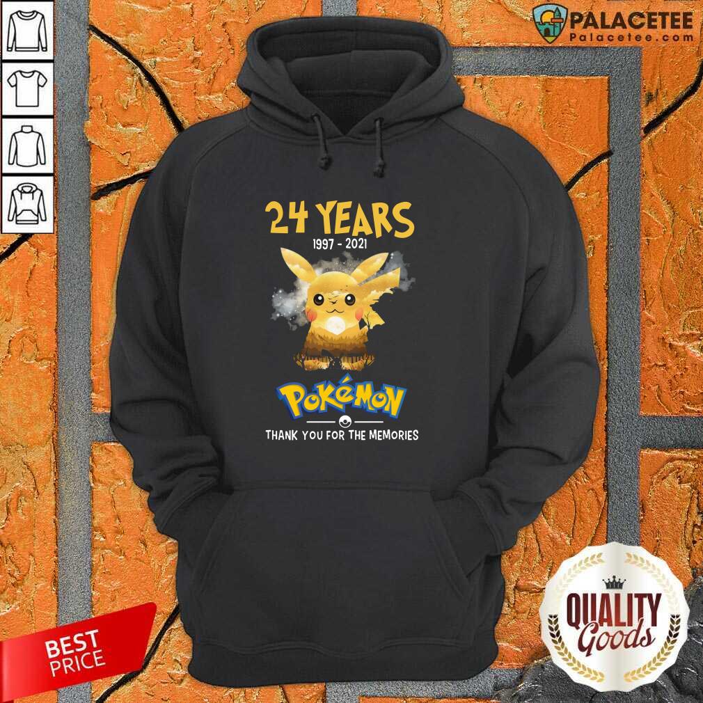 Pretty 24 Years 1997 2021 Pokemon Thank You For The Memories Shirt