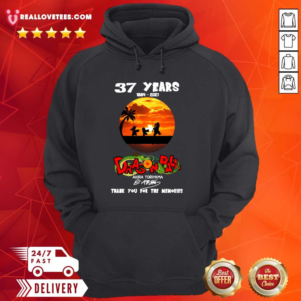 Pretty 37 Years 1984-2021 Dragon Ball Akira Toriyama Signature Shirt