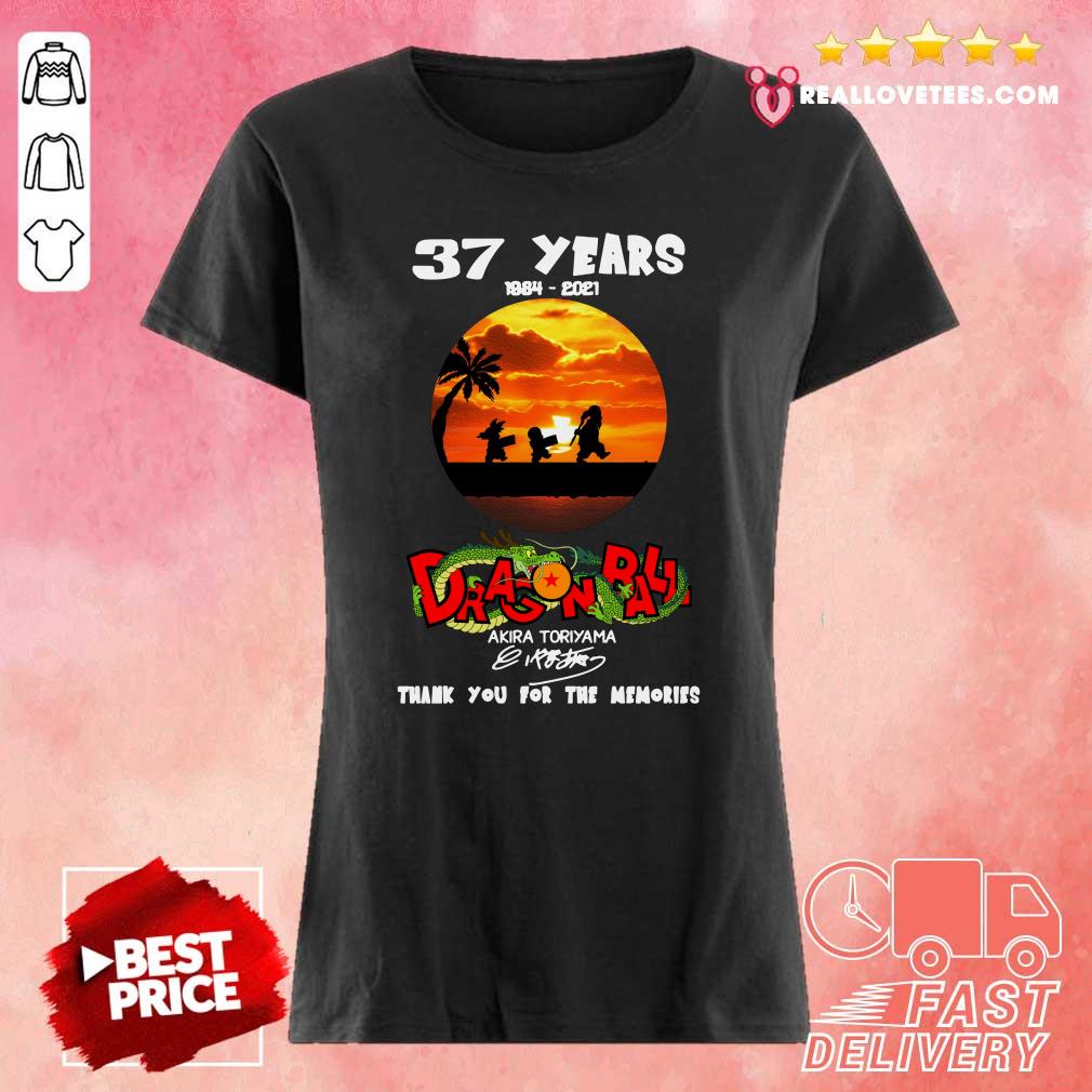 Pretty 37 Years 1984-2021 Dragon Ball Akira Toriyama Signature Shirt