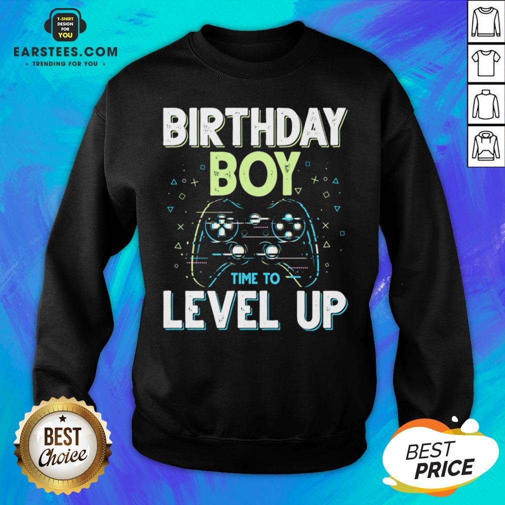 Pretty Birthday Boy Time To Level Up Video Game Birthday Boys Shirt