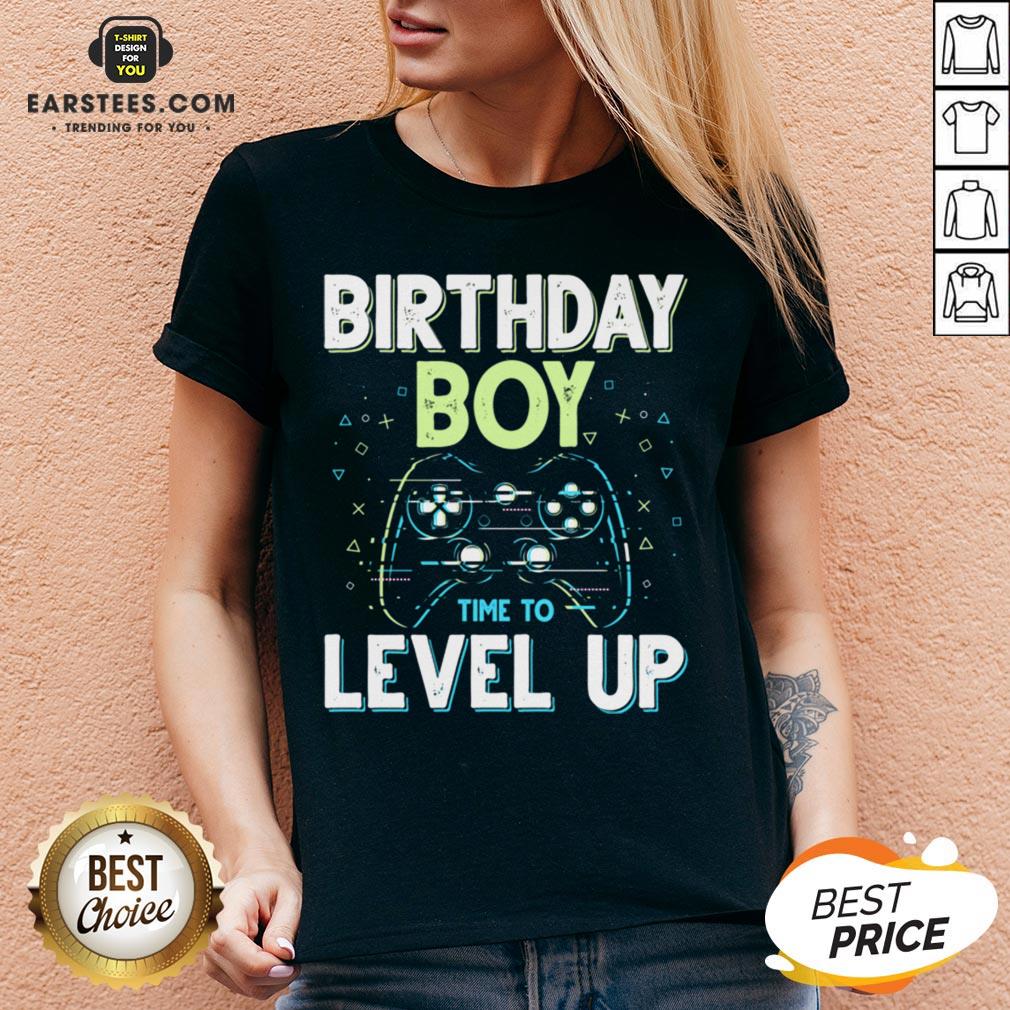 Pretty Birthday Boy Time To Level Up Video Game Birthday Boys Shirt