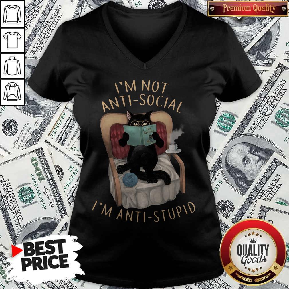 Pretty Cat I’m Not Anti-social I’m Anti-stupid Shirt
