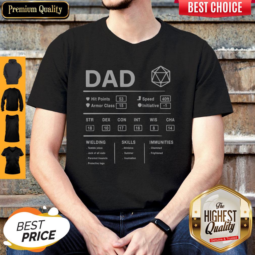 Pretty Dad Hit Points Speed Armor Class Initiative Wielding Shirt