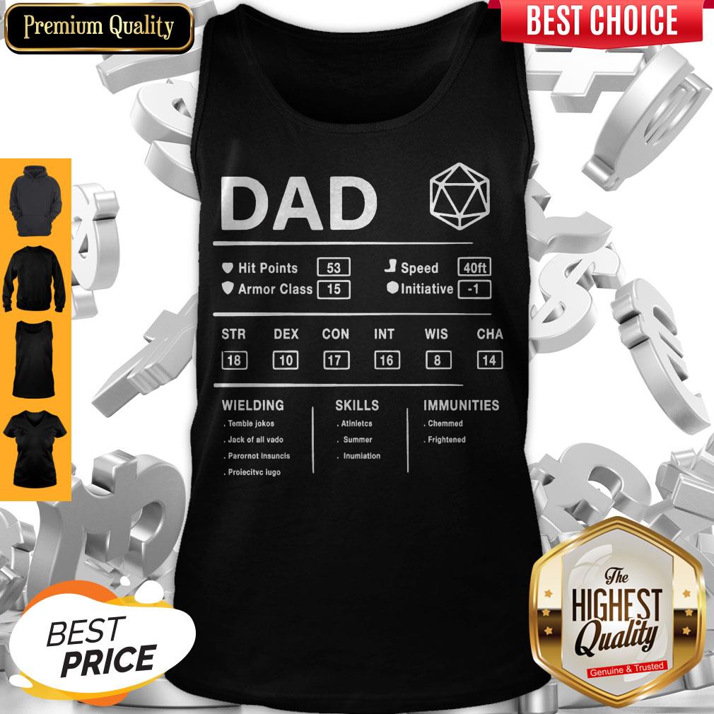 Pretty Dad Hit Points Speed Armor Class Initiative Wielding Shirt