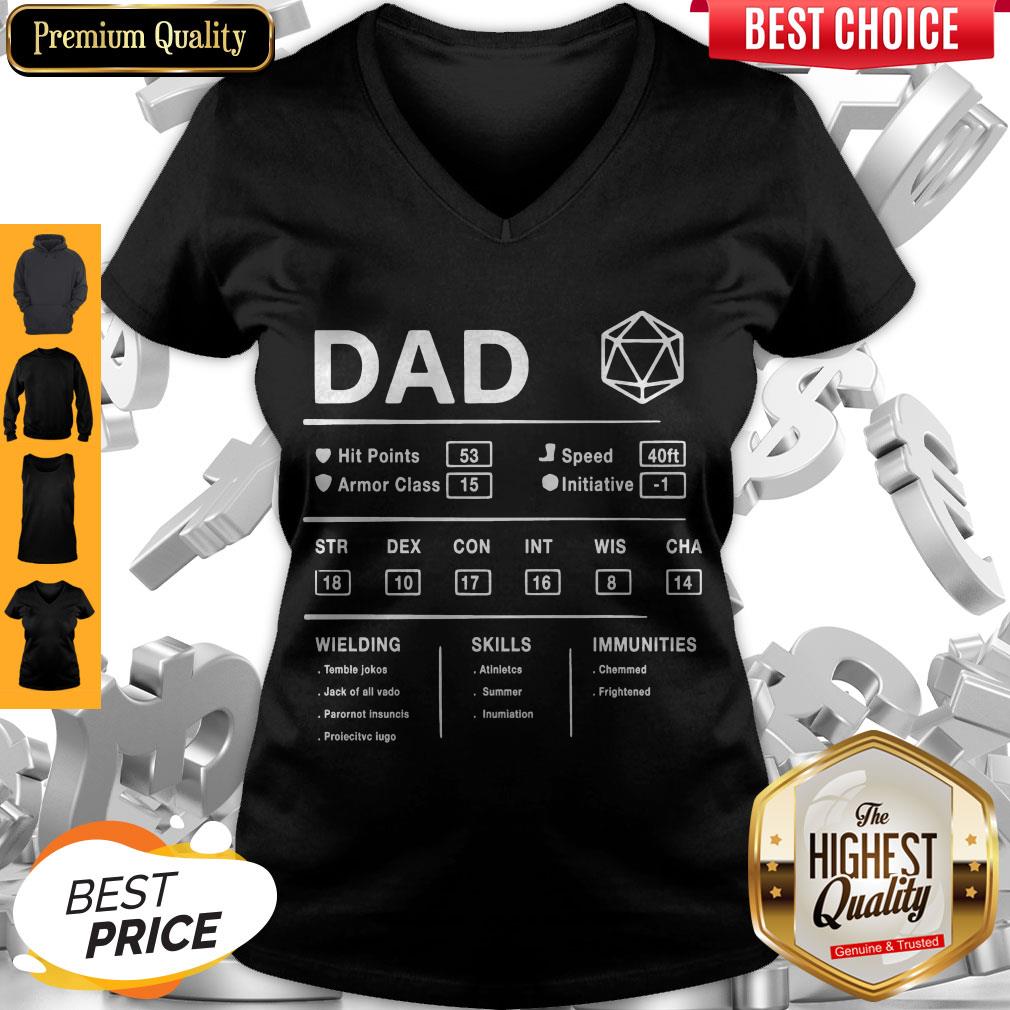 Pretty Dad Hit Points Speed Armor Class Initiative Wielding Shirt