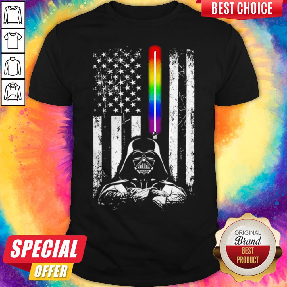 Pretty Darth Vader LGBT US Flag Rainbow Shirt