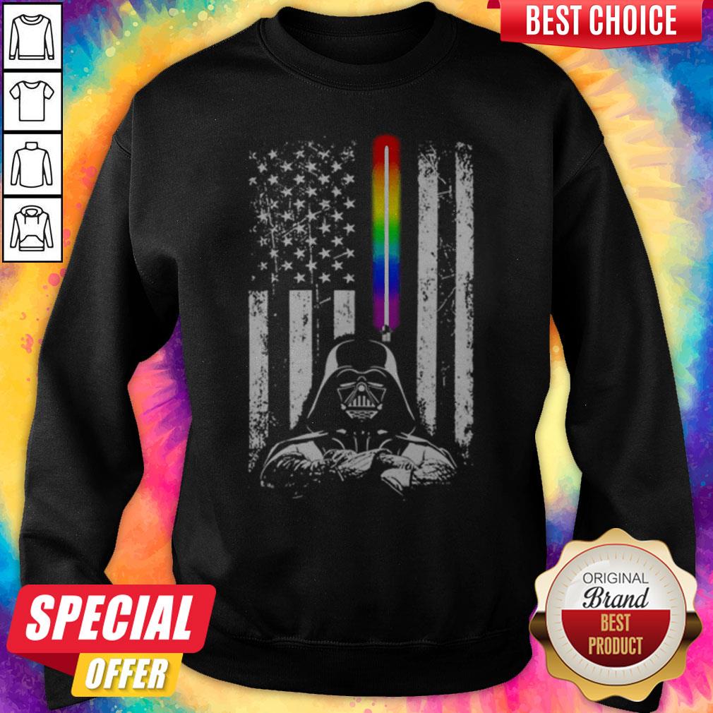 Pretty Darth Vader LGBT US Flag Rainbow Shirt