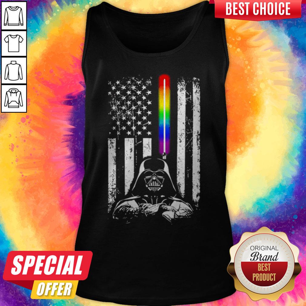 Pretty Darth Vader LGBT US Flag Rainbow Shirt