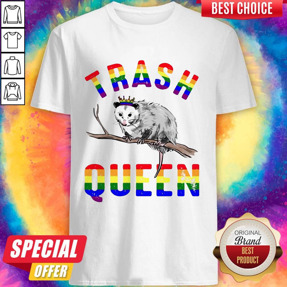 Pretty LGBT Opossum Trash Queen Shirt