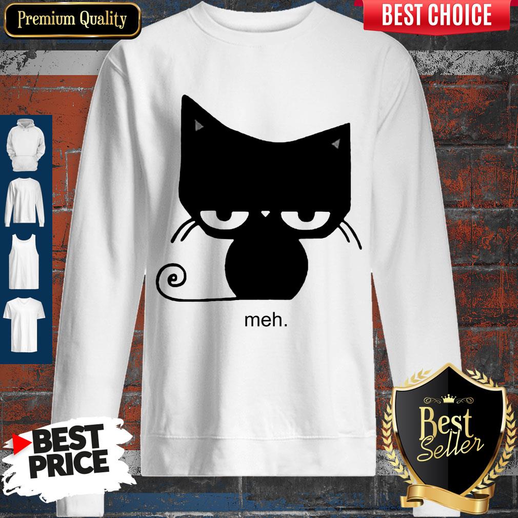 Pretty Meh Black Cat Shirt
