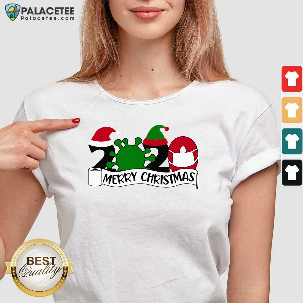 Pretty Merry Christmas 2020 Santa Elf Coronavirus Shirt