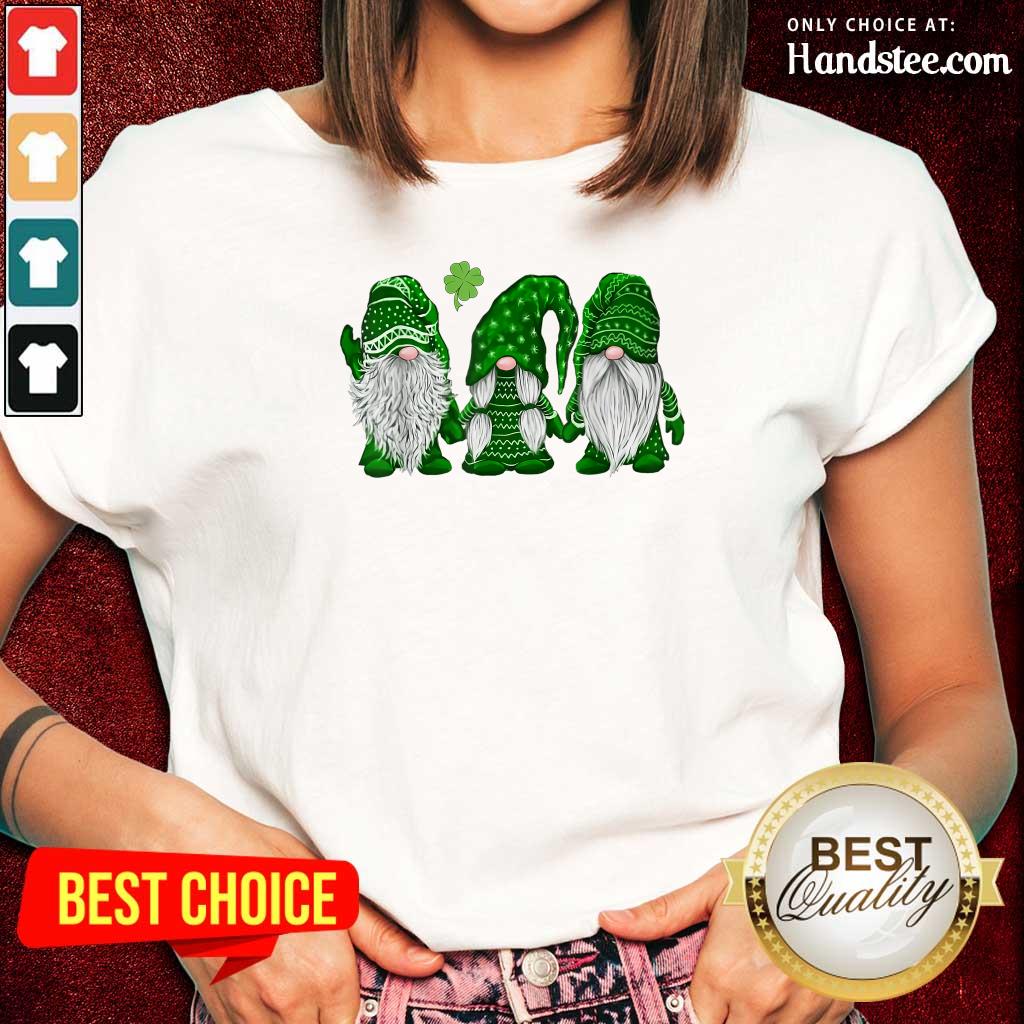 Pretty St Patricks Day Three Gnomes Shirt