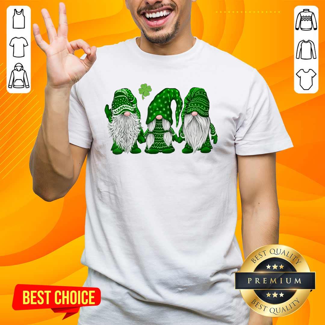 Pretty St Patricks Day Three Gnomes Shirt