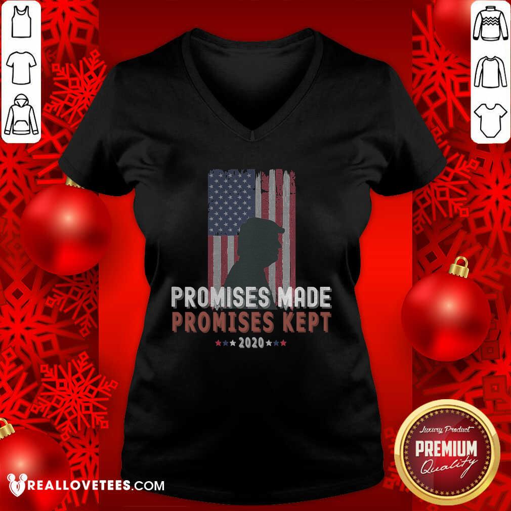 Pro Promises Made Promises Kept Pro Trump 2020 American Flag Shirt