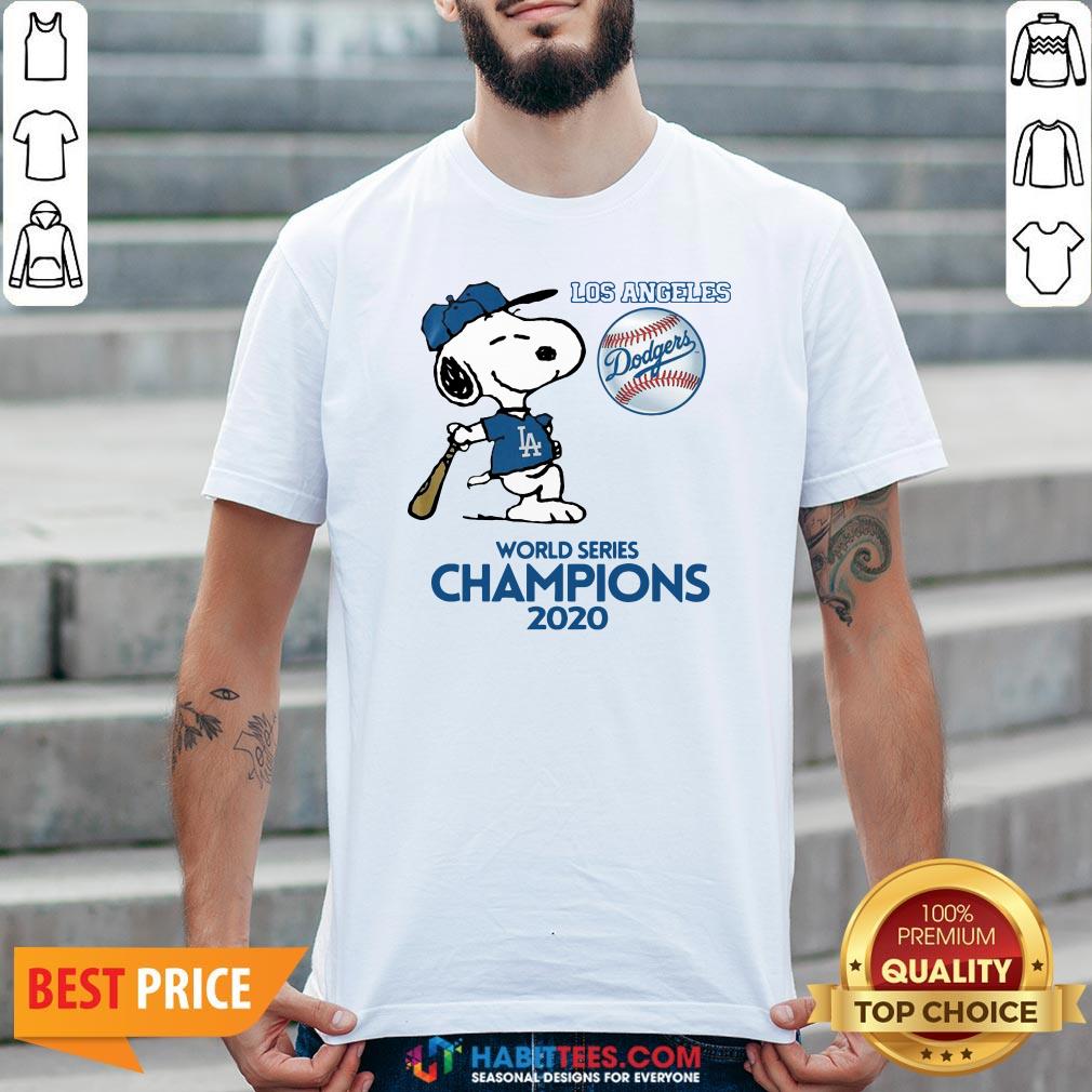 Pro Snoopy Play Baseball Los Angeles Dodgers World Series Champions 2020 Shirt