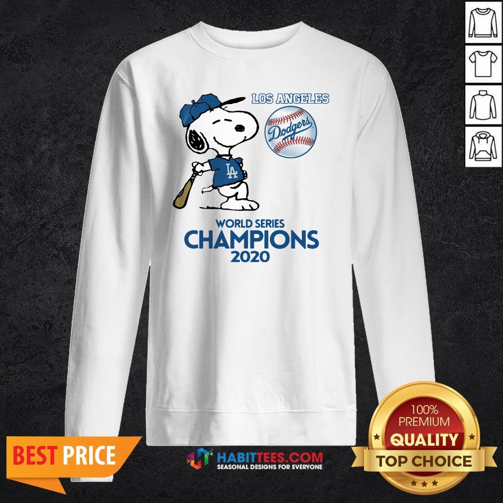 Pro Snoopy Play Baseball Los Angeles Dodgers World Series Champions 2020 Shirt