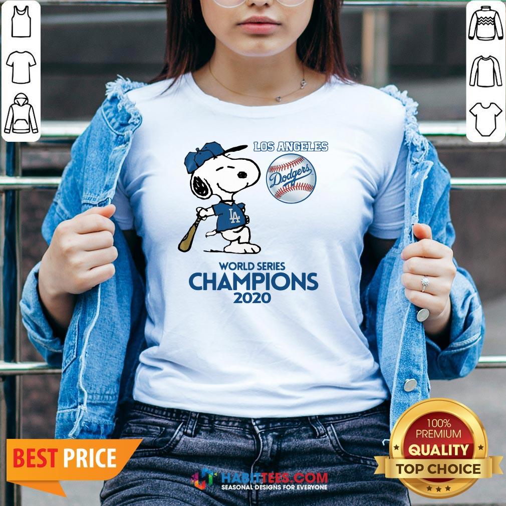 Pro Snoopy Play Baseball Los Angeles Dodgers World Series Champions 2020 Shirt
