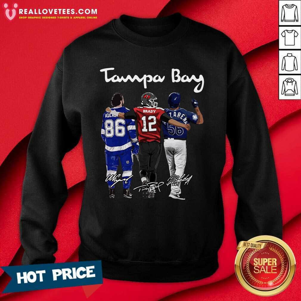 Pro Tampa Bay Nikita Kucherov Tom Brady Randy Arozarena Signatures Shirt