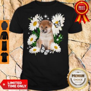 Top Shiba Inu Daisy Flower Classic Shirt