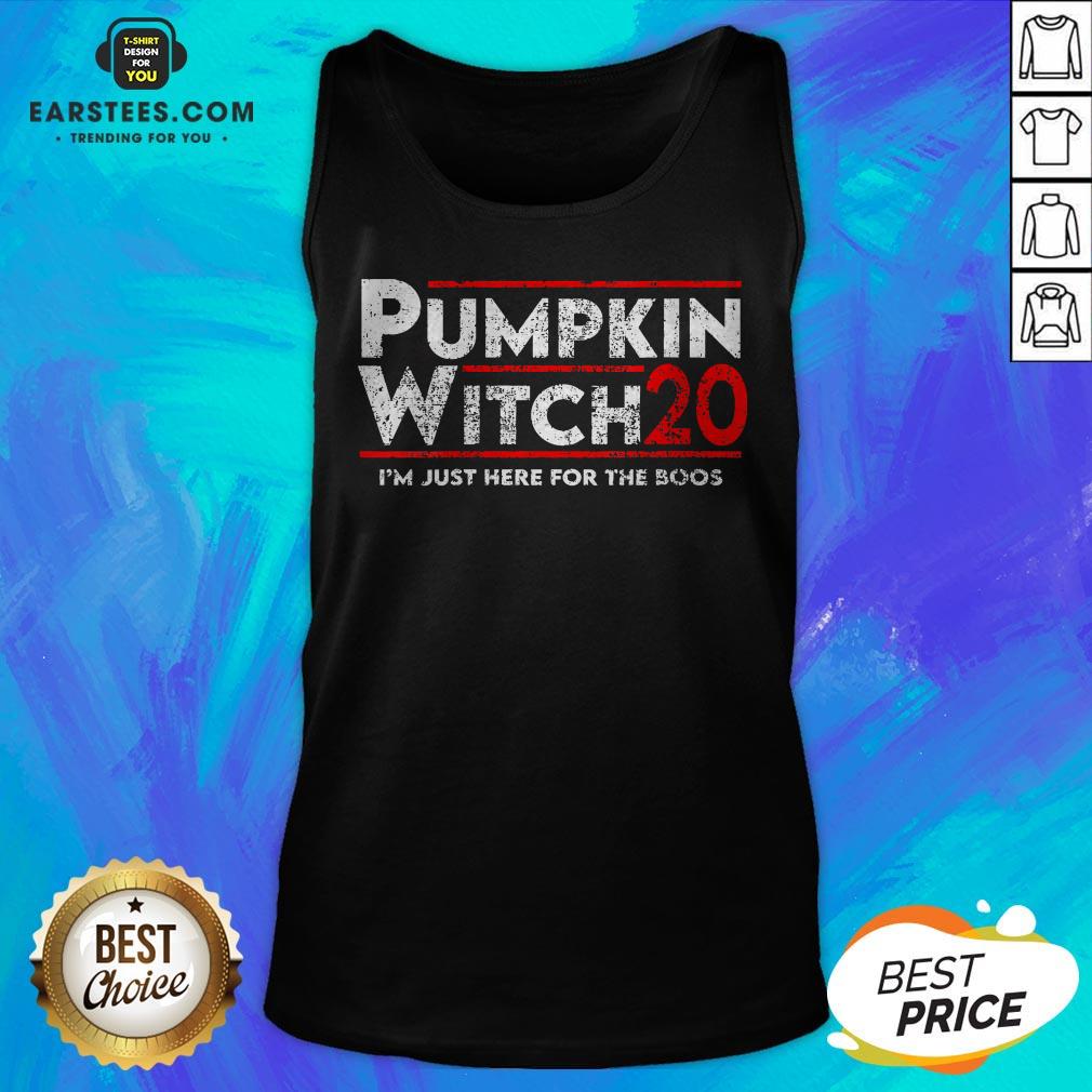 Pumpkin Witch Halloween Election 2020 I'm Just Here For The Boos Shirt