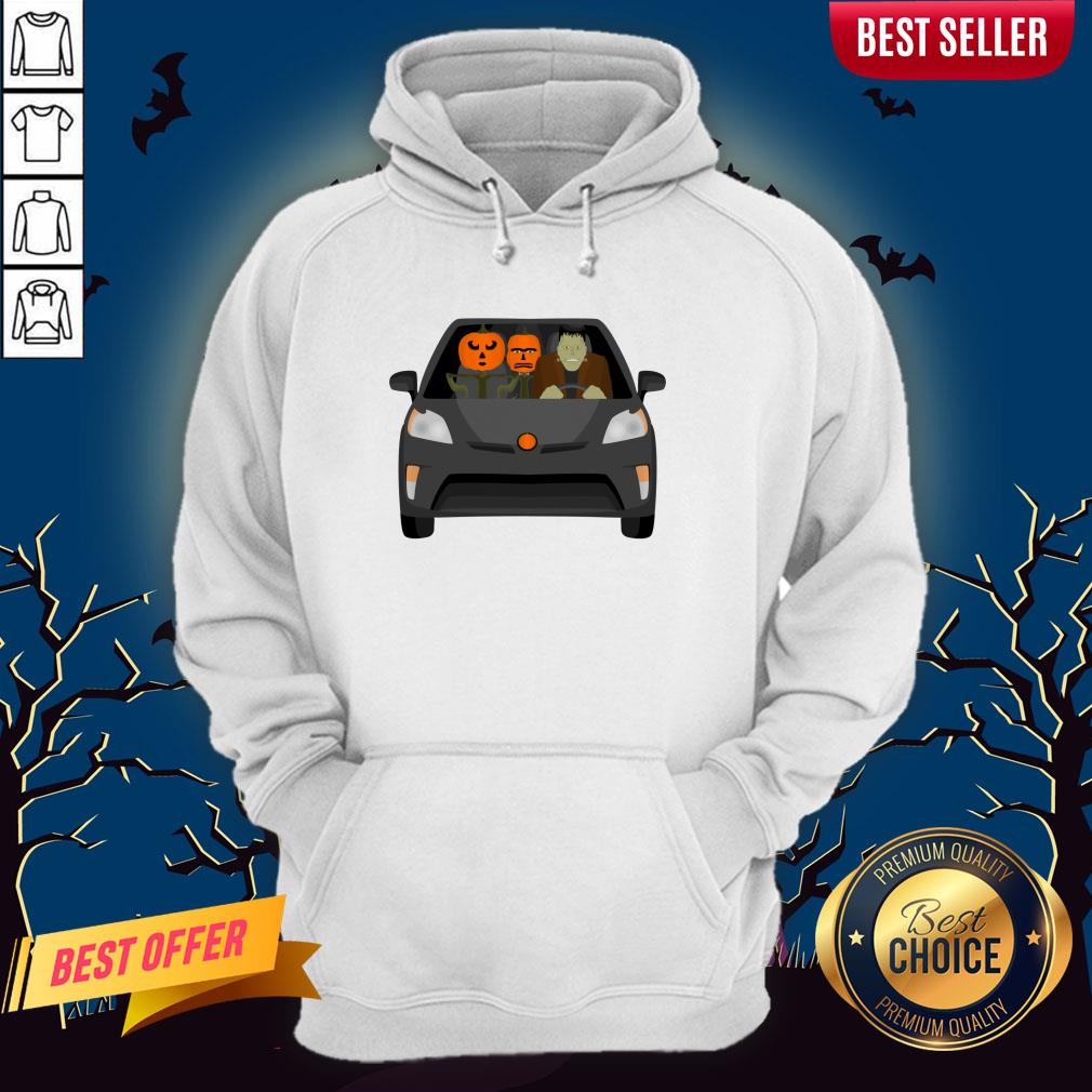Pumpkinstein Family Drive In The Car Halloween Day Shirt