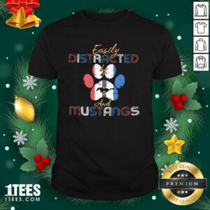 Awesome Easily Distracted And Mustangs Shirt